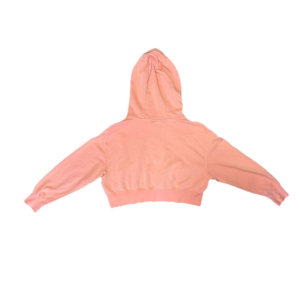 Nike Air Full-zip Cropped Peach Athletic Hoodie Womens Medium (Dq6579) EUC - Picture 6 of 8